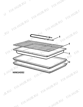 Взрыв-схема плиты (духовки) Voss Electrolux ELK62320RF 738...>>> - Схема узла H10 Oven Furniture, Users manual